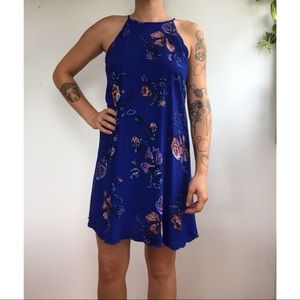 Blue floral dress